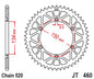 JT Twinstar Steel/Alu Gold Sprocket JTX460.48GLD