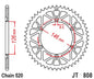 JT Twinstar Steel/Alu Grey Sprocket JTX808.47GR