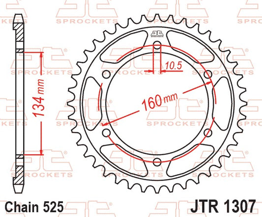JT Rear Sprocket JTR1307.45