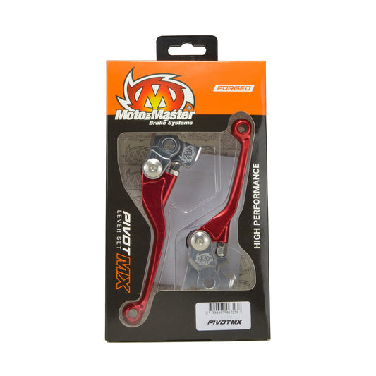 Moto-Master Pivot MX Lever Set - Forged Red - GasGas/Husqvarna (Braktec) - 101783