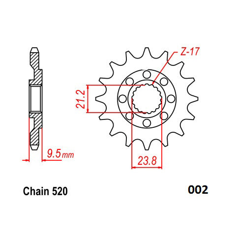 Moto-Master Steel Front Sprocket - 520-14 - Honda