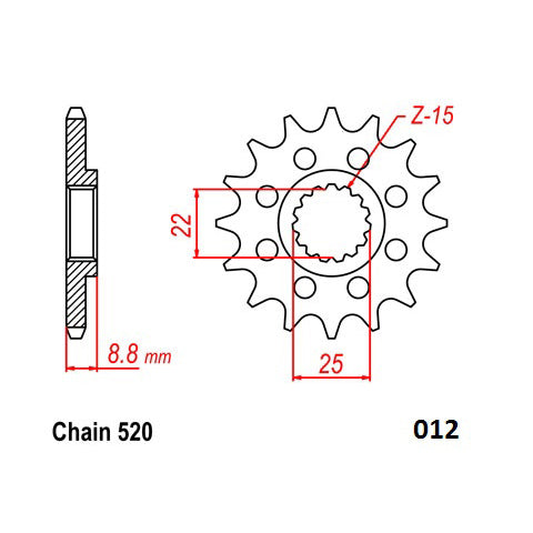 Moto-Master Steel Front Sprocket - 520-13 - KTM/Hqv/GasGas