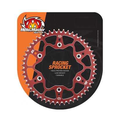 Moto-Master 7075 Alu Rear Sprocket - Red - 520-49 - Honda
