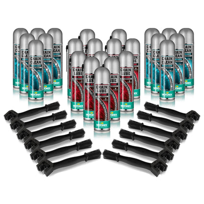 Motorex Offroad chain clean/ lube bundle Chain Clean, Offroad Chain Lube, Harvard cleaning brushes