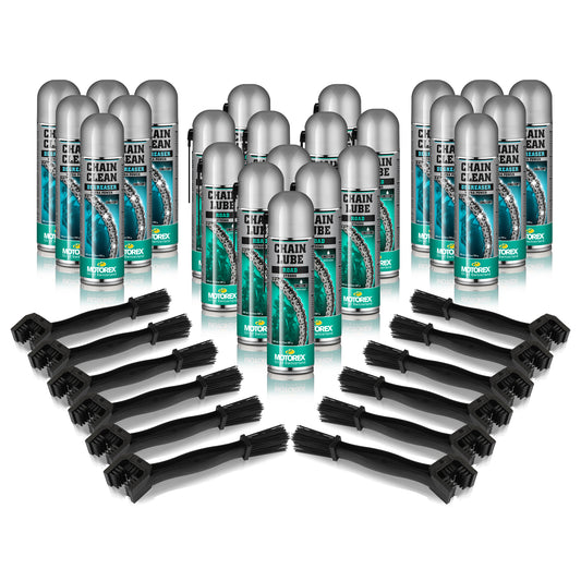 Motorex Road chain clean/ lube bundle - Chain Clean, Road Chain Lube, Harvard cleaning brushes