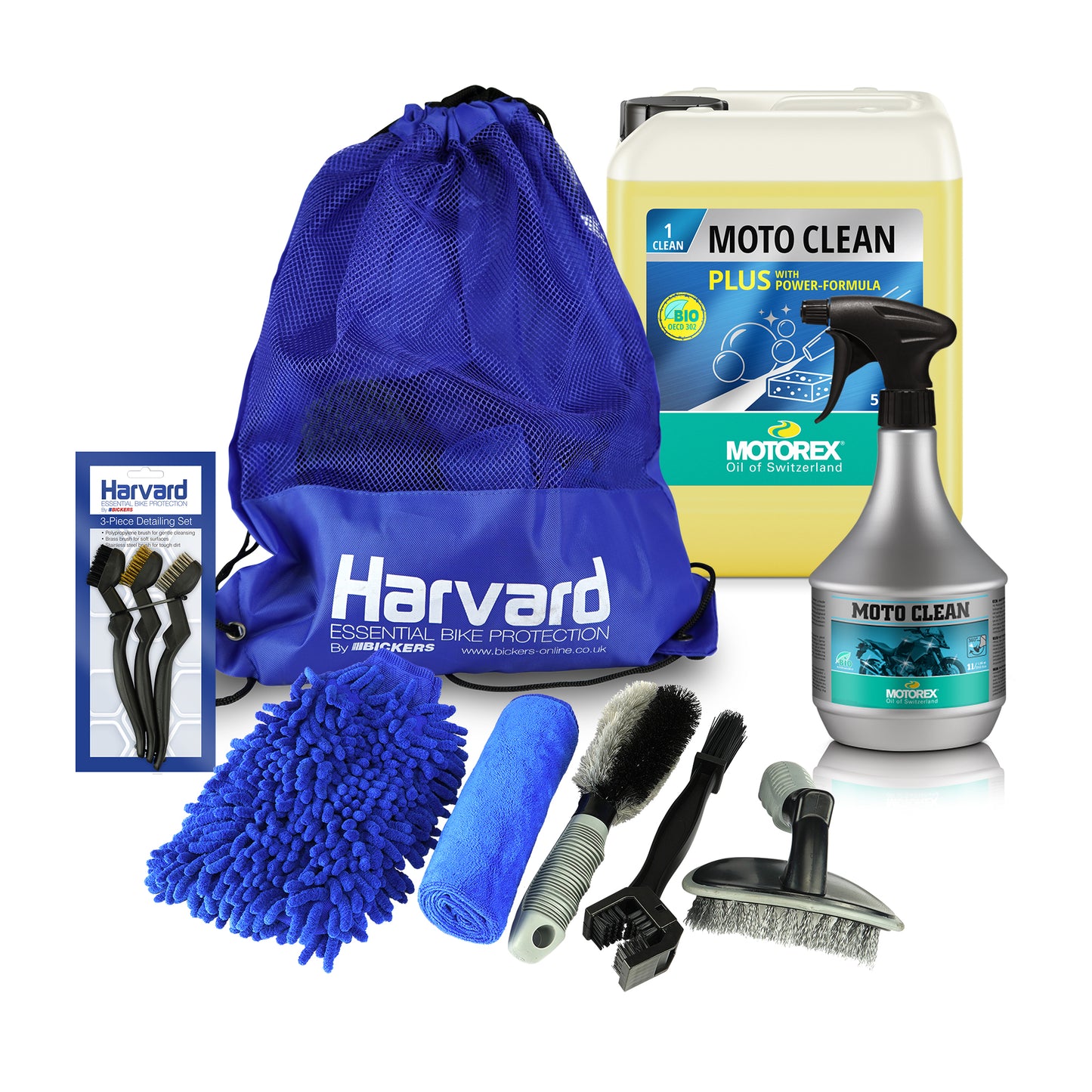 Motorex Moto Clean Bundle - 1L Atomiser, 5L Refill, Plus Harvard Cleaning Kit