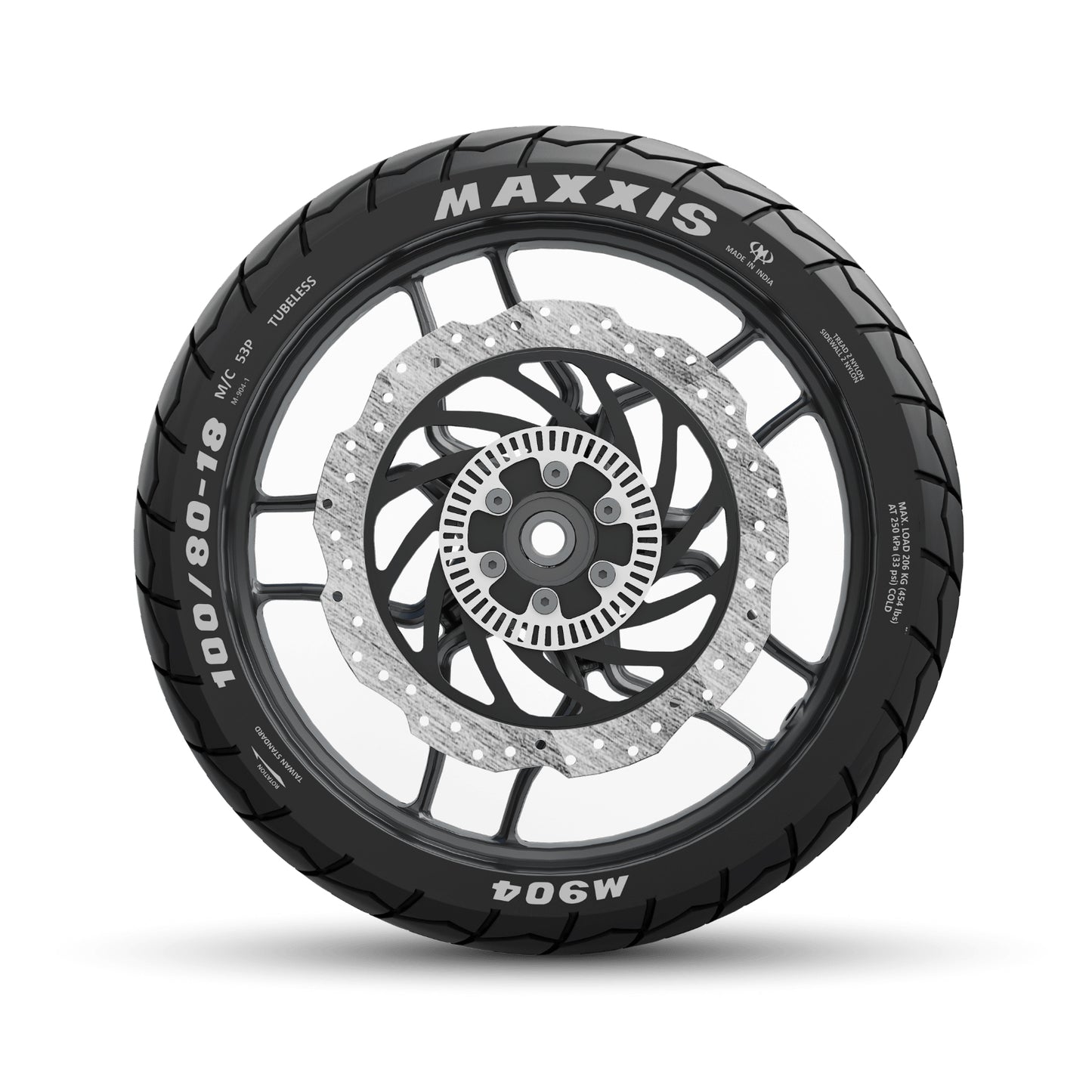 100/80-18 M904 53P TL Maxxis Street Tyre - (HONDA CB125F Rear OE)