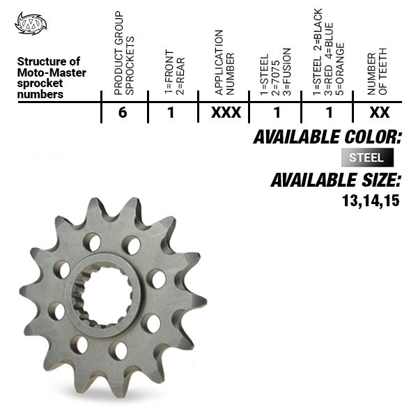 Moto-Master Steel Front Sprocket - 520-13 - Kawasaki/Yamaha
