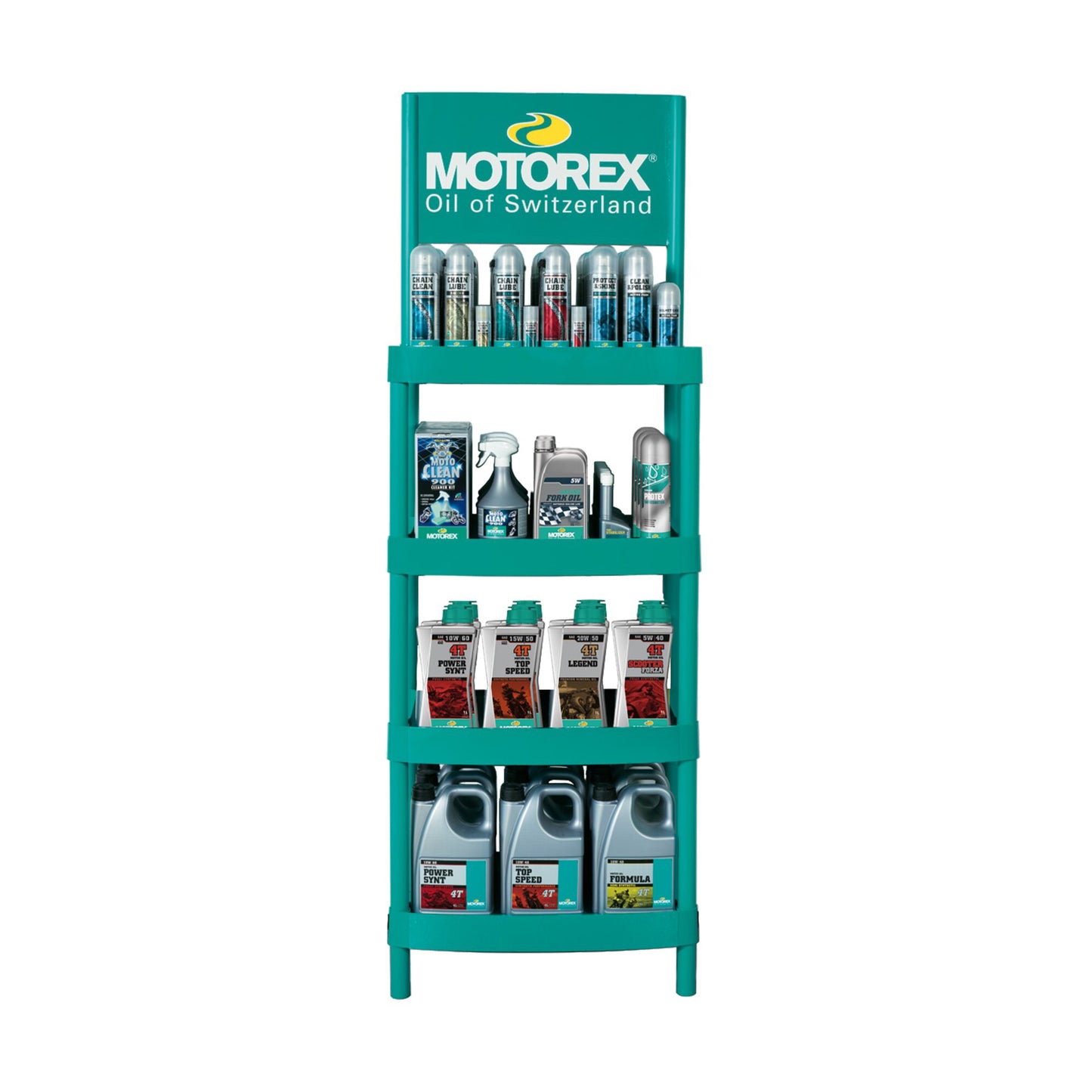 Motorex Retail Display Stand Green Plastic (Free On Loan)