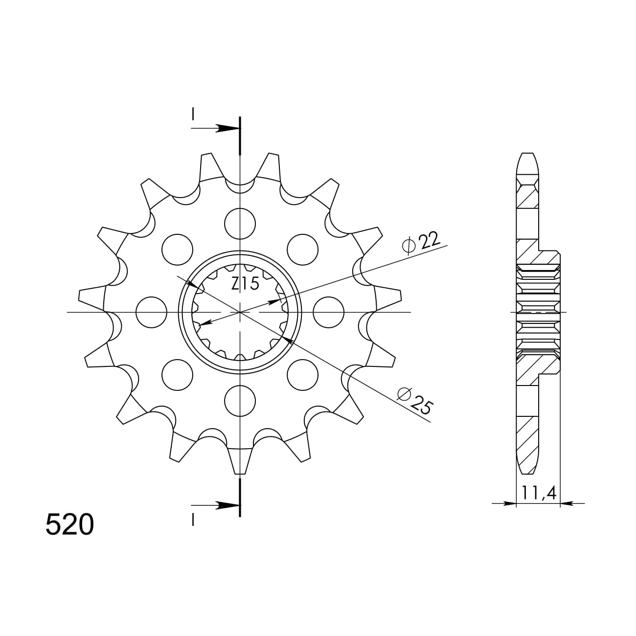 Supersprox Front MX Grooved CST-1902:15 CST4065 Sprocket JTF1902
