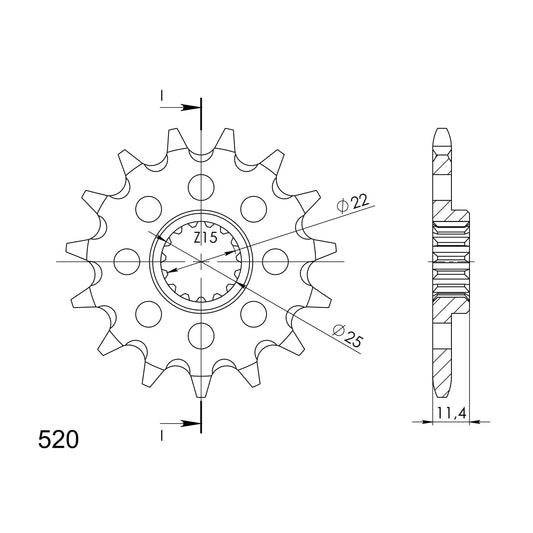 Supersprox Front MX Grooved CST-1902:15 CST4065 Sprocket JTF1902