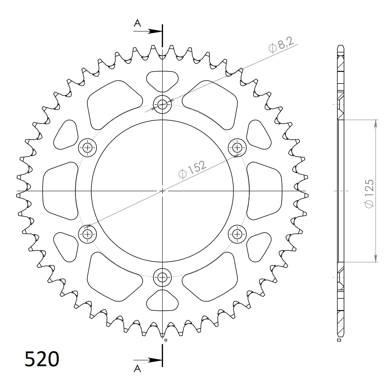 SuperSprox Rear Alloy Enduro RAL-8000-48-Red AP-BN70