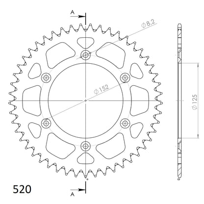 SuperSprox Rear Alloy Enduro RAL-8000-48-Red AP-BN70