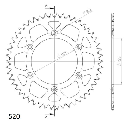 SuperSprox Rear Alloy Enduro RAL-8000-50-Red AP-BN70