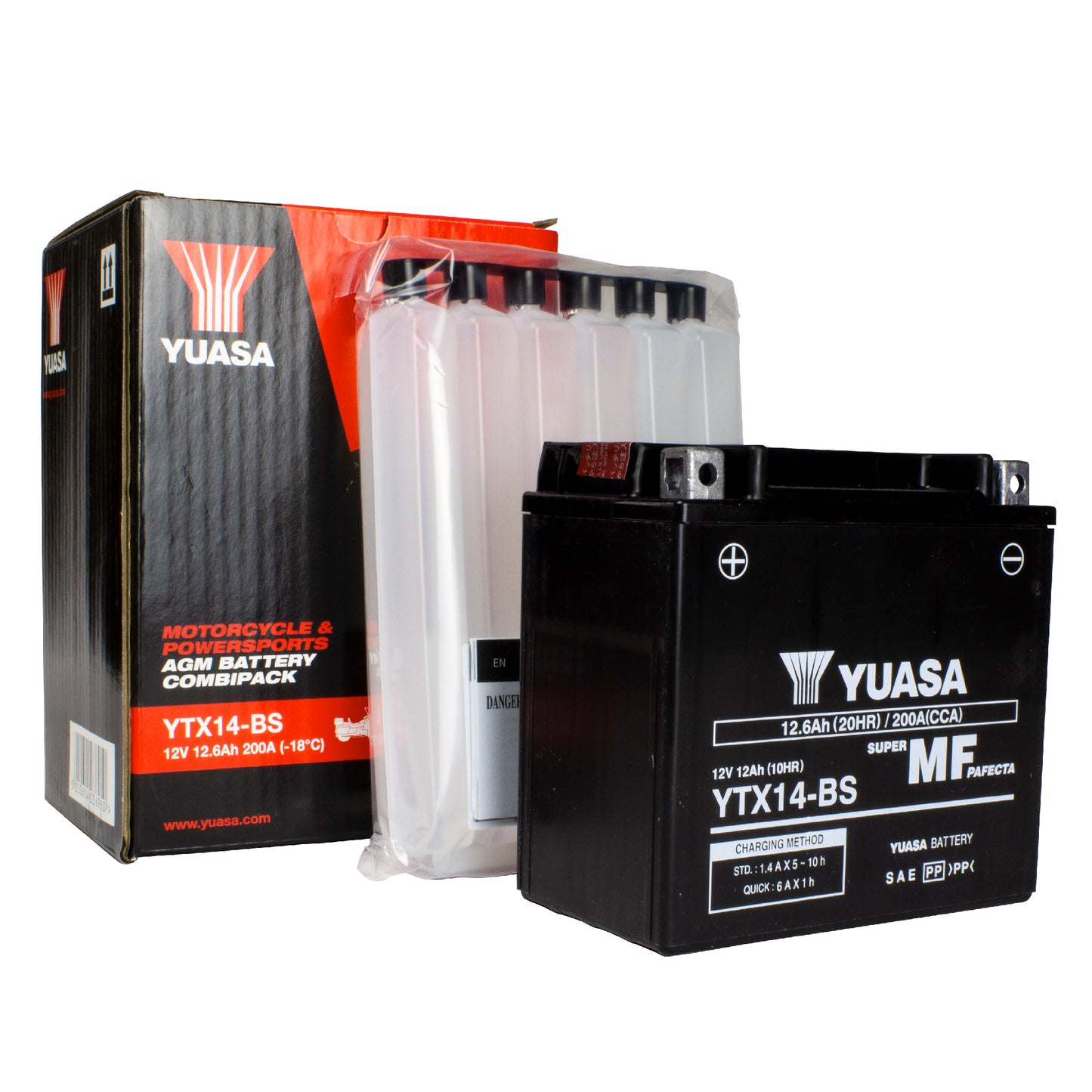 Yuasa YTX14-BS (CP) 12V Combi-Pack MF VRLA Battery