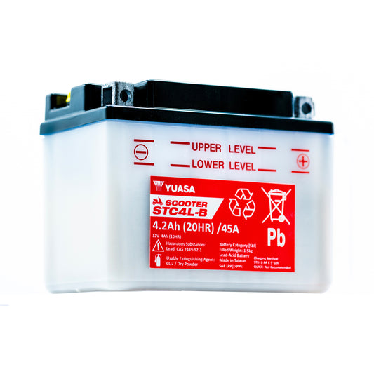 Yuasa STC4L-B (DC) (YB4L-B) 12V Scooter Battery
