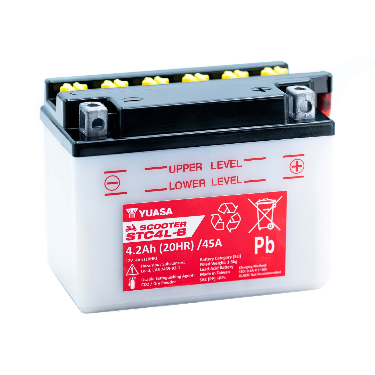 Yuasa STC4L-B (CP) (YB4L-B) 12V Scooter Battery