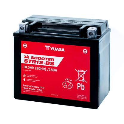 Yuasa STR12-BS (CP) (YTX12A) 12V MF VRLA Scooter Battery