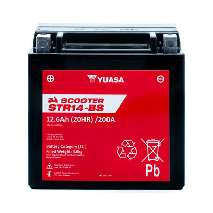 Yuasa STR14-BS (CP) (YTX14) 12V MF VRLA Scooter Battery