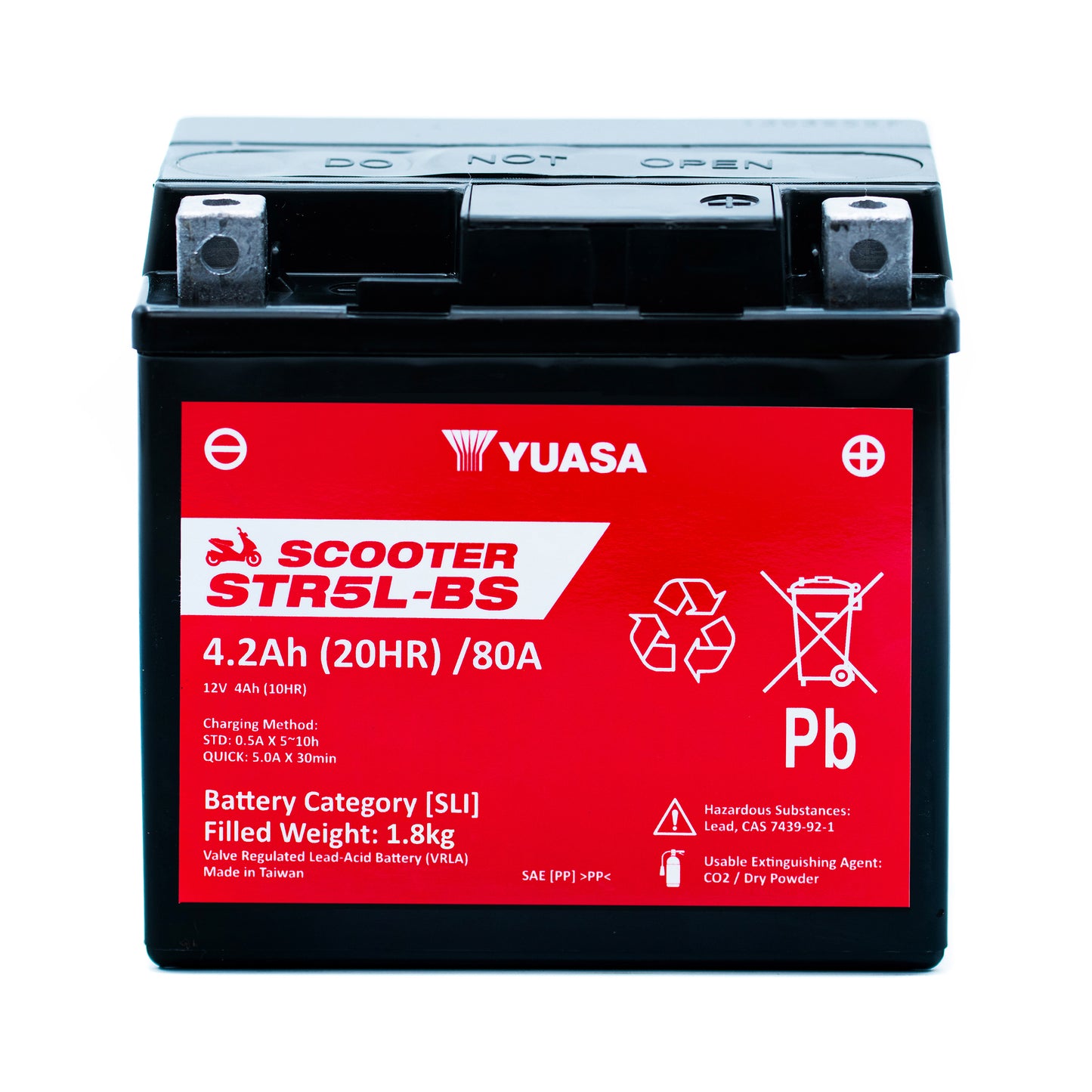 Yuasa STR5L-BS (WC) (YTX5L) 12V MF VRLA Scooter Battery