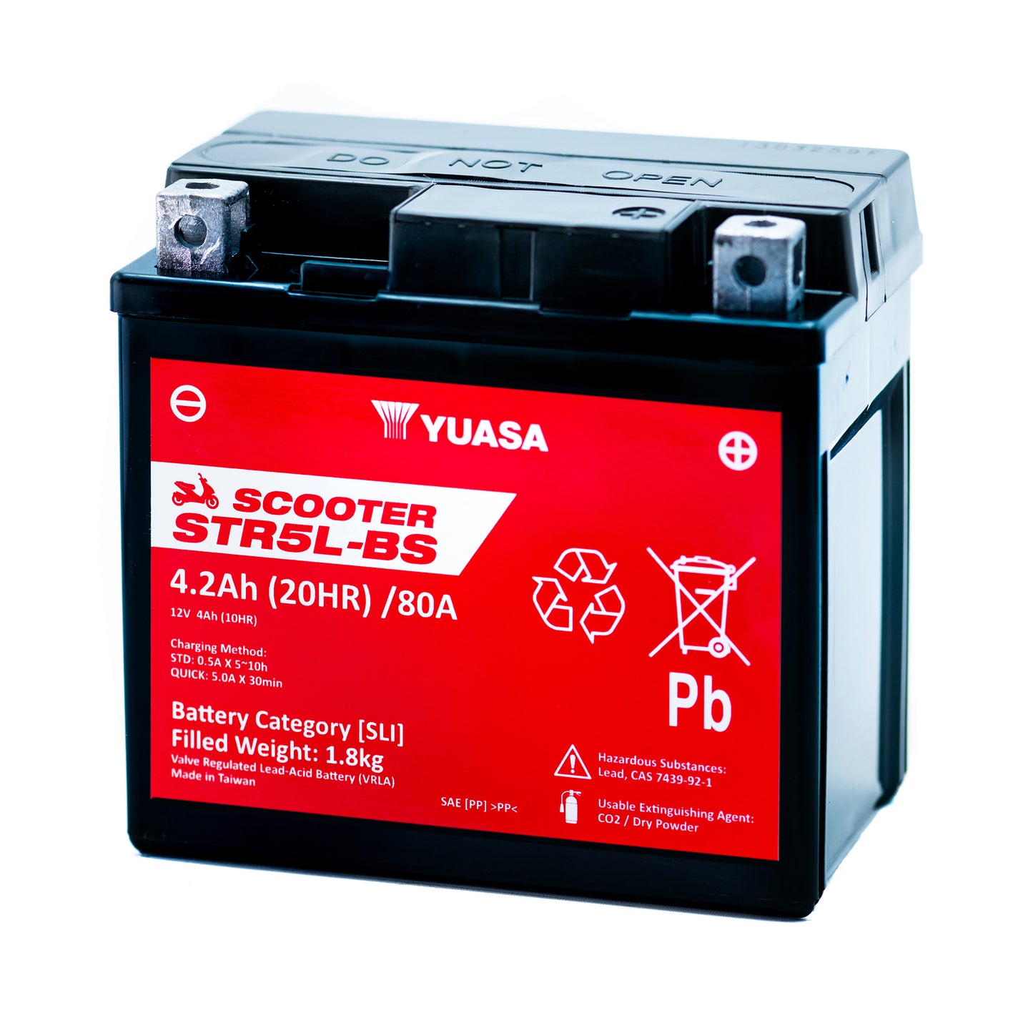 Yuasa STR5L-BS (CP) (YTX5L) 12V MF VRLA Scooter Battery