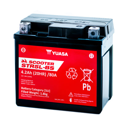 Yuasa STR5L-BS (WC) (YTX5L) 12V MF VRLA Scooter Battery