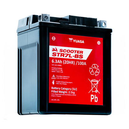 Yuasa STR7L-BS (CP) (YTX7L) 12V MF VRLA Scooter Battery