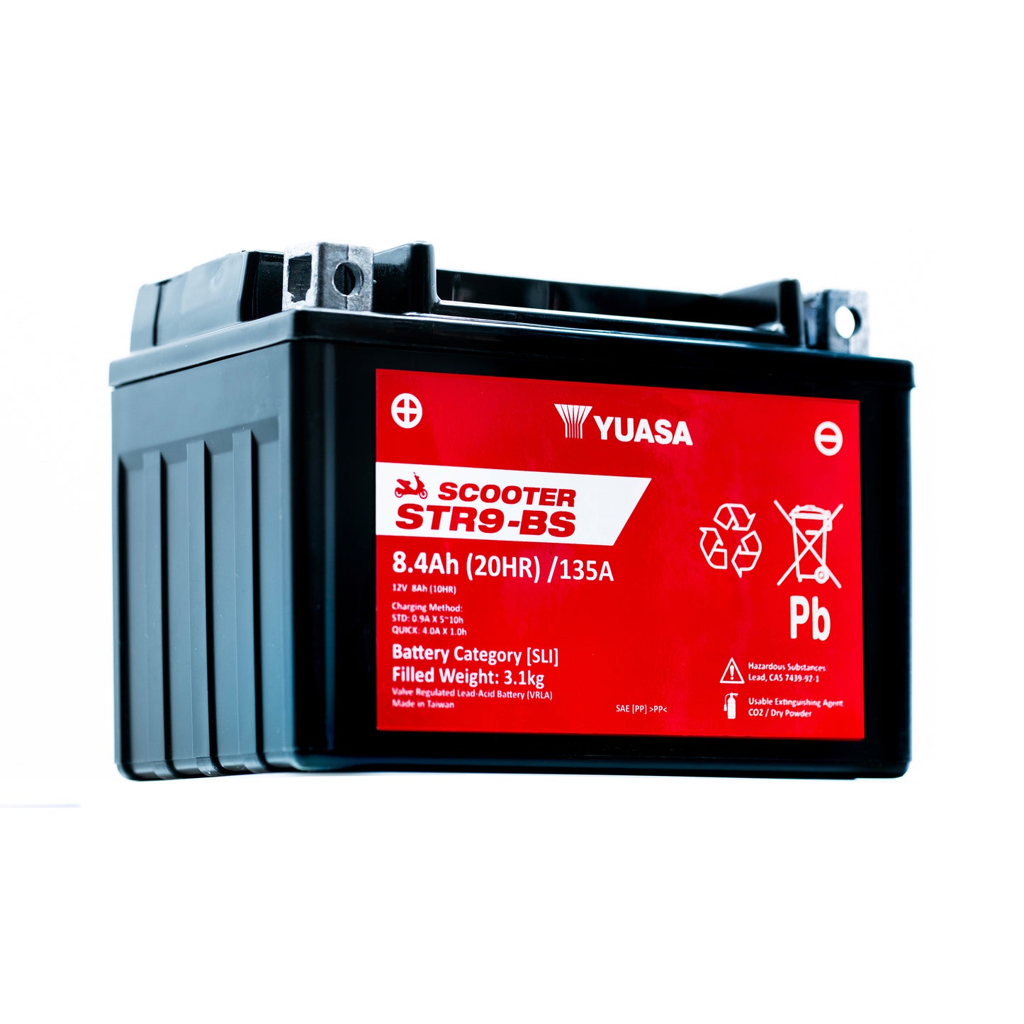 Yuasa STR9-BS (CP) (YTX9) 12V MF VRLA Scooter Battery