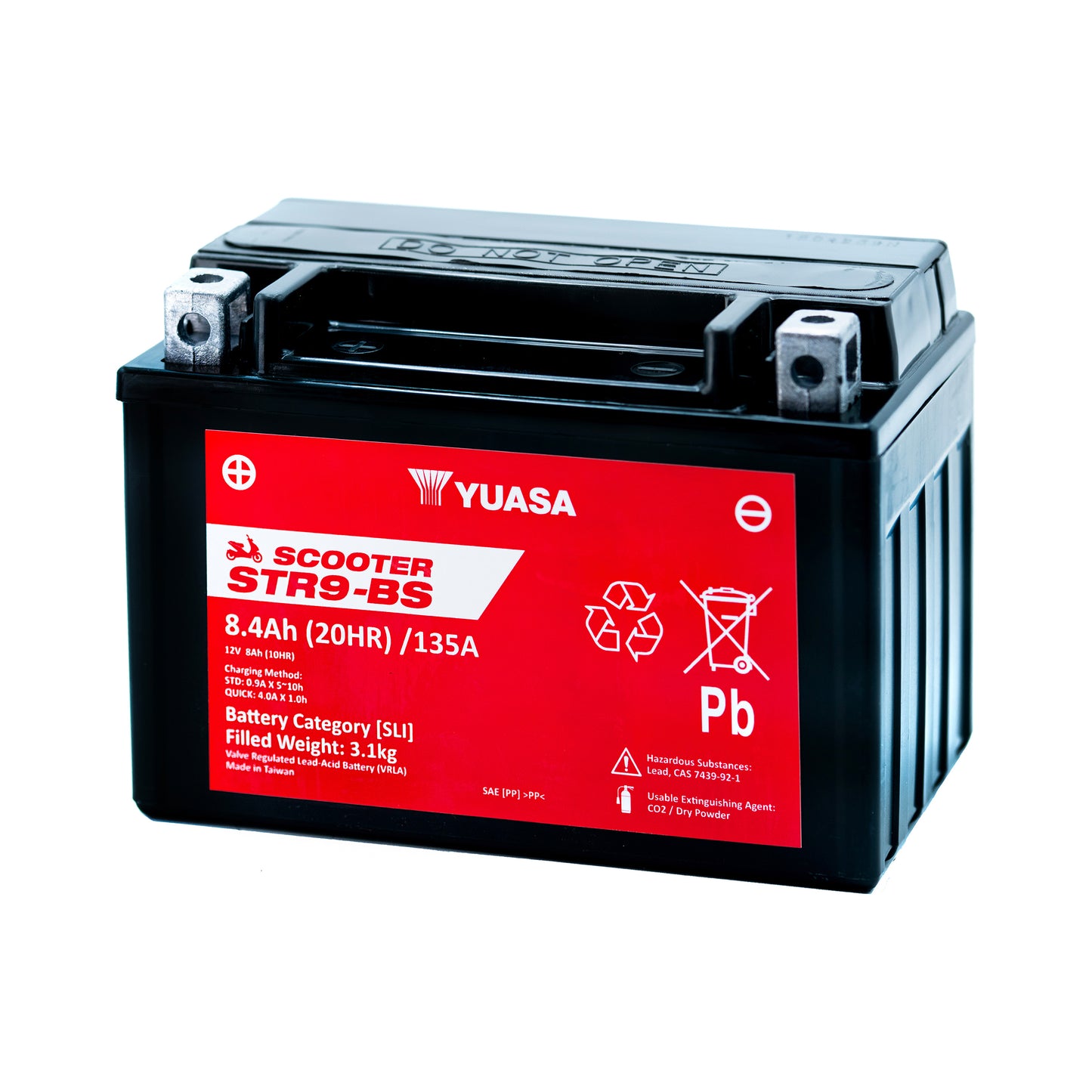 Yuasa STR9-BS (CP) (YTX9) 12V MF VRLA Scooter Battery