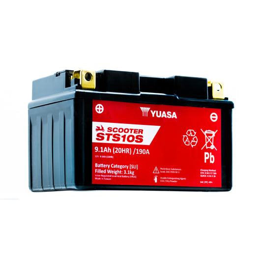 Yuasa STS10S (CP) (TTZ10S) 12V MF VRLA Scooter Battery