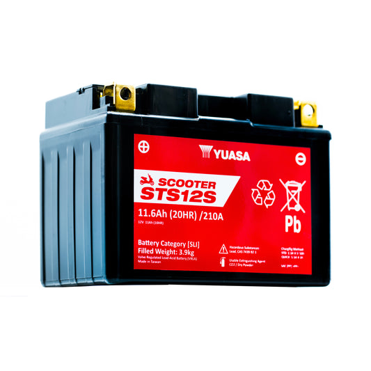 Yuasa STS12S (CP) (TTZ12S) 12V MF VRLA Scooter Battery