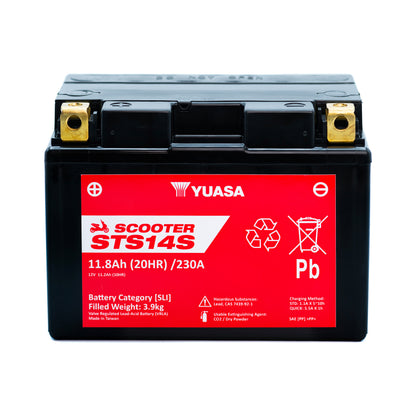 Yuasa STS14S (WC) (TTZ14S) 12V MF VRLA Scooter Battery