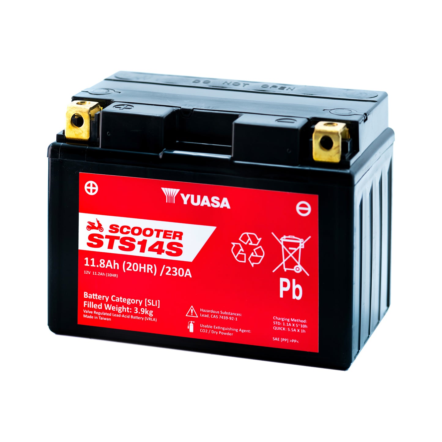 Yuasa STS14S (CP) (TTZ14S) 12V MF VRLA Scooter Battery
