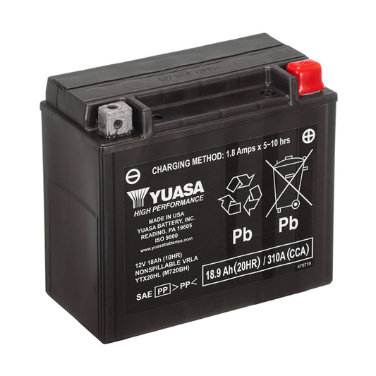 Yuasa YTX20HL (WC) 12V Factory Activated High Performance MF VRLA Battery