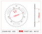Sprocket Rear RK-B2127-53 JTR1131 Afam 47103