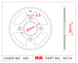 Sprocket Rear RK-B2134-36 JTR212 Afam 10117