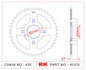 Sprocket Rear RK-B2378-38 JTR256 Afam 10106