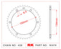Sprocket Rear RK-B3078-48 JTR463 Afam 16203