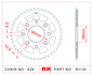 Sprocket Rear RK-B3139-43 JTR269 Afam 10201