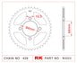 Sprocket Rear RK-B3223-49 JTR1796 Afam 14215
