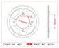 Sprocket Rear RK-B3231-56 JTR1806 Afam 14214