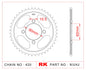 Sprocket Rear RK B3242-49 JTR1843 Afam 12224
