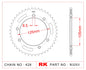 Sprocket Rear RK-B3253-54 JTR1134 Afam 47200