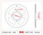 Sprocket Rear RK-B3254-41 JTR810 Afam 14201