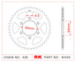 Sprocket Rear RK-B3259-44 JTR809 Afam 14200