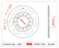 Sprocket Rear RK-B3266-45 (AFAM-12208 JTR 1842) 10.5 / 8.5mm holes