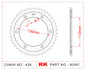 Sprocket Rear RK-B3267-44 JTR1870 Afam 12226
