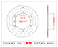 Sprocket Rear RK-B4008-39 JTR486 Afam 16500