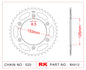 Sprocket Rear JTR210 RK-B4012-51 Afam 10212 CHT2043