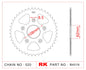 Sprocket Rear RK-B4016-40 JTR701 Afam 44203